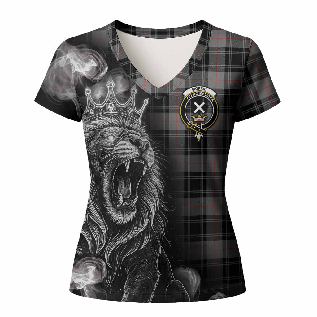 Moffat Tartan Women T shirt Roaring Lion Heritage