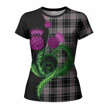 Moffat Tartan Women T shirt Traditional Scottish Thistle