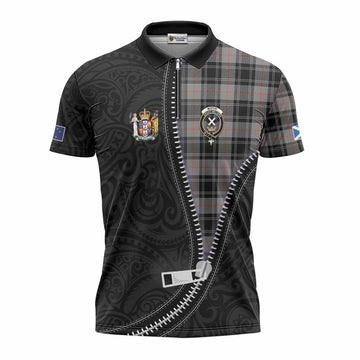 Moffat Tartan Zipper Polo Shirt New Zealand Pattern Unique Zipper Stylized