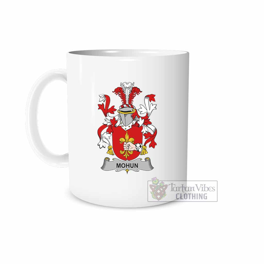 Mohun Irish Clan Coat of Arms Ceramic Mug White - 2D-tartanvibesclothing