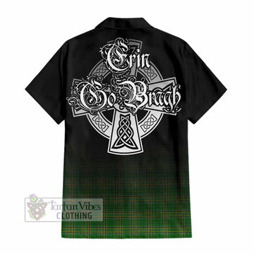 Mohun Irish Clan Hawaiian Shirt with Coat of Arms Erin Go Bragh Celtic Inspired