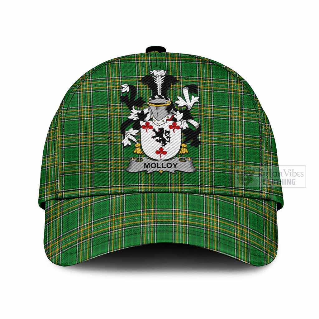 Molloy Irish Clan Tartan Classic Baseball Cap with Coat of Arms Classic Cap Universal Fit - Tartan Vibes Clothing