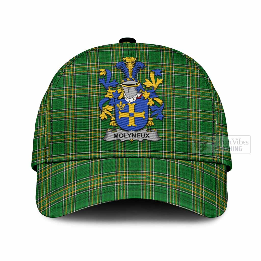 Molyneux Irish Clan Tartan Classic Baseball Cap with Coat of Arms Classic Cap Universal Fit - Tartan Vibes Clothing