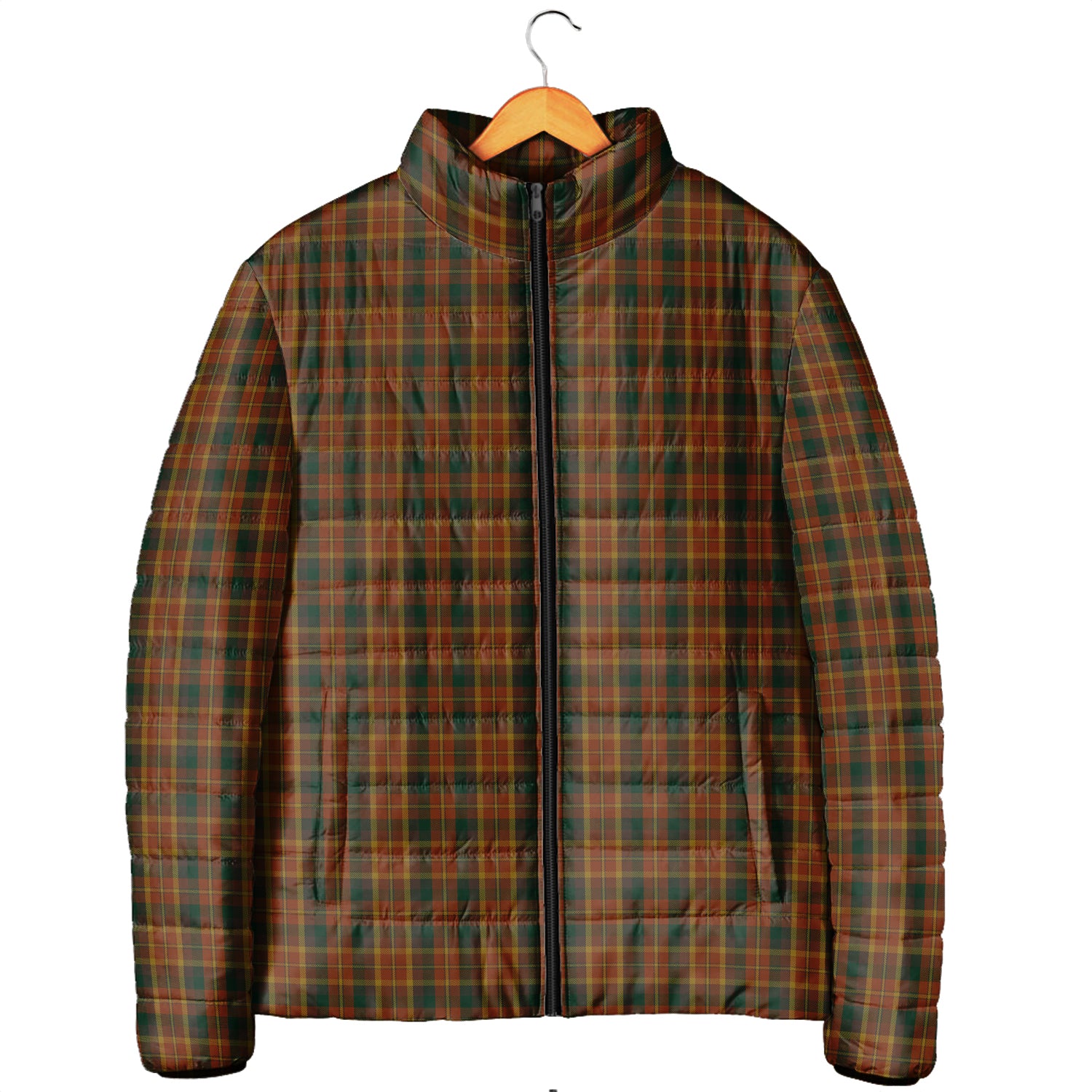 Monaghan County Ireland Tartan Padded Jacket Men's Padded Jacket - Tartan Vibes Clothing