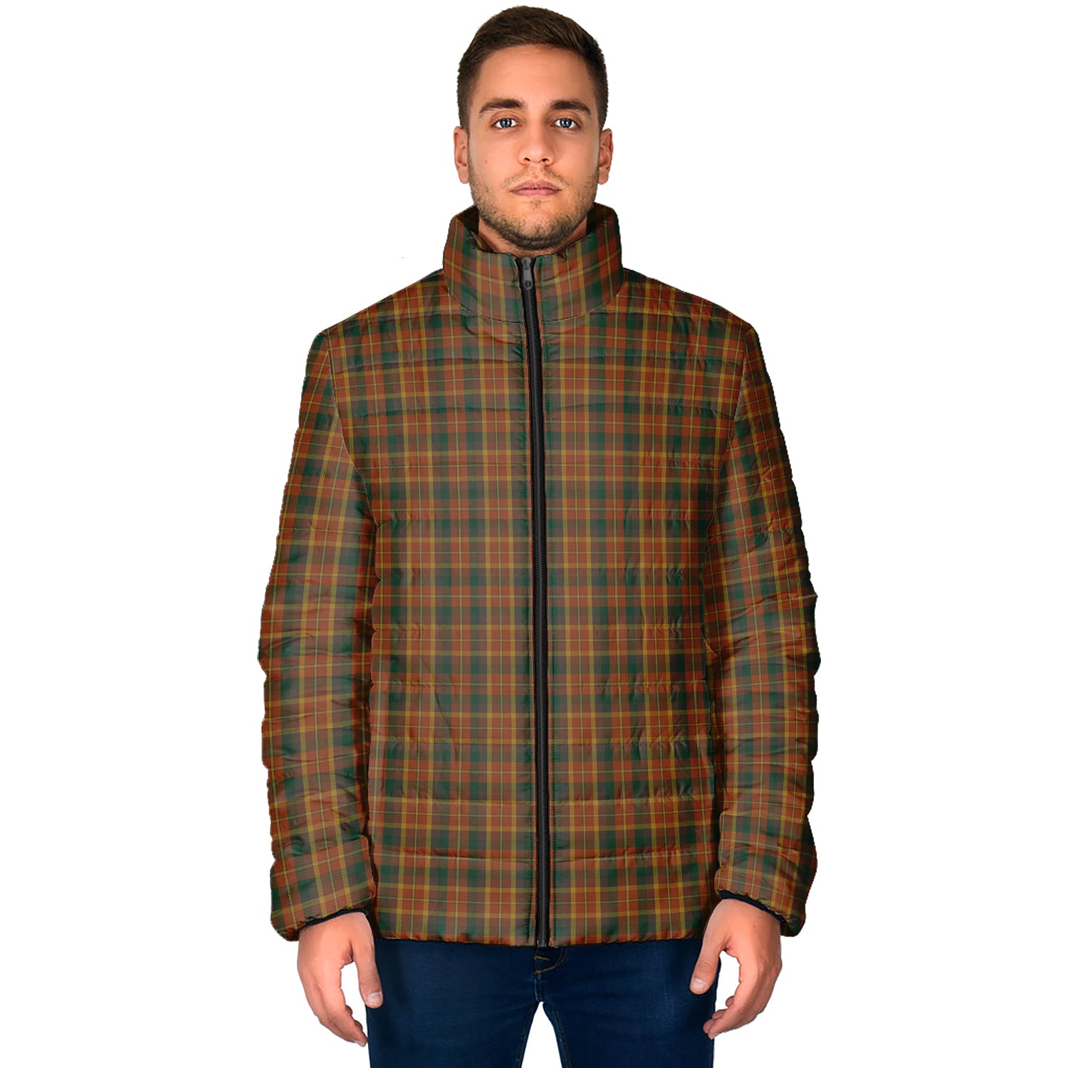 Monaghan County Ireland Tartan Padded Jacket - Tartan Vibes Clothing