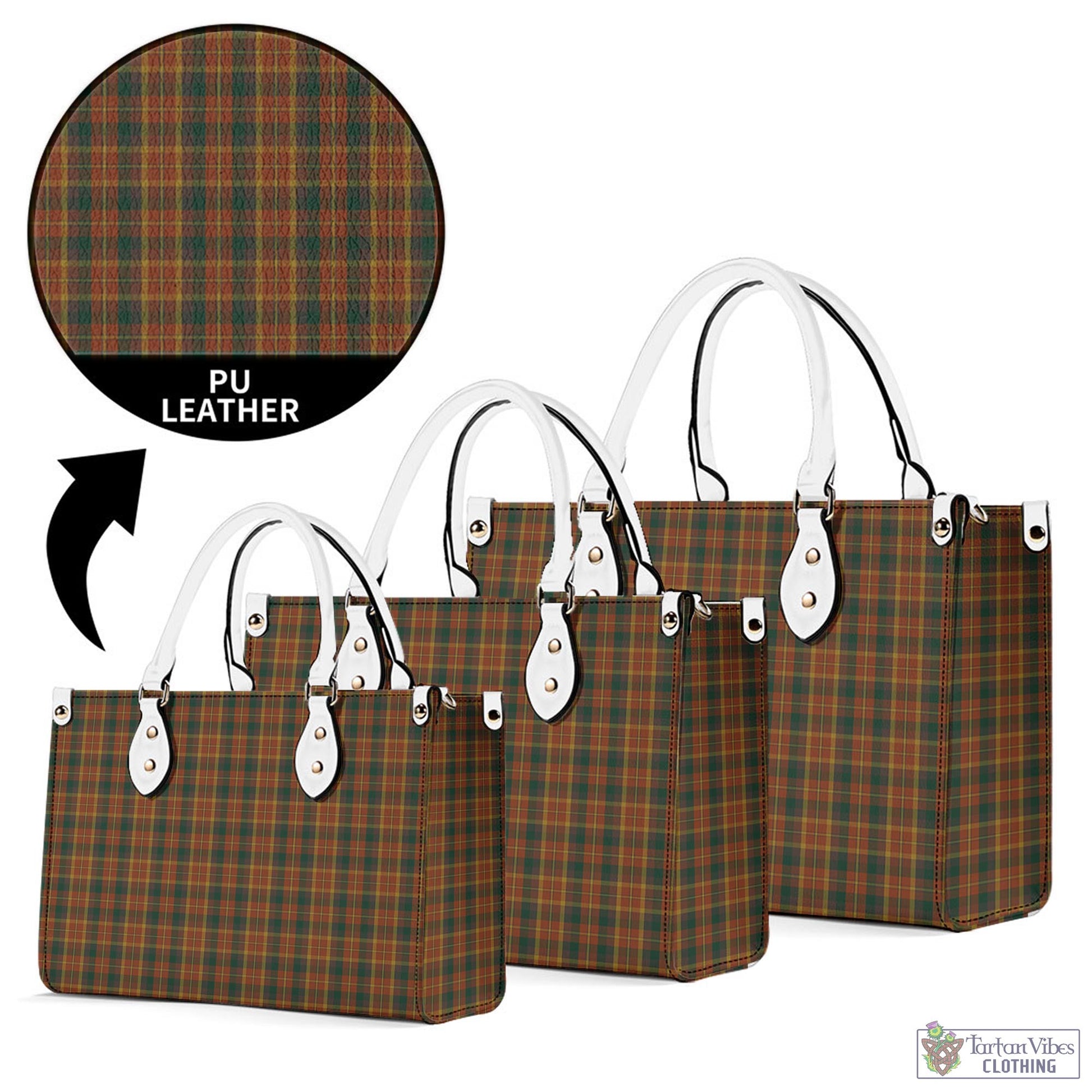 Tartan Vibes Clothing Monaghan County Ireland Tartan Luxury Leather Handbags
