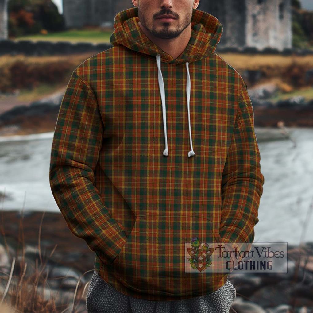 Monaghan County Ireland Tartan Cotton Hoodie Zip Hoodie - Tartan Vibes Clothing
