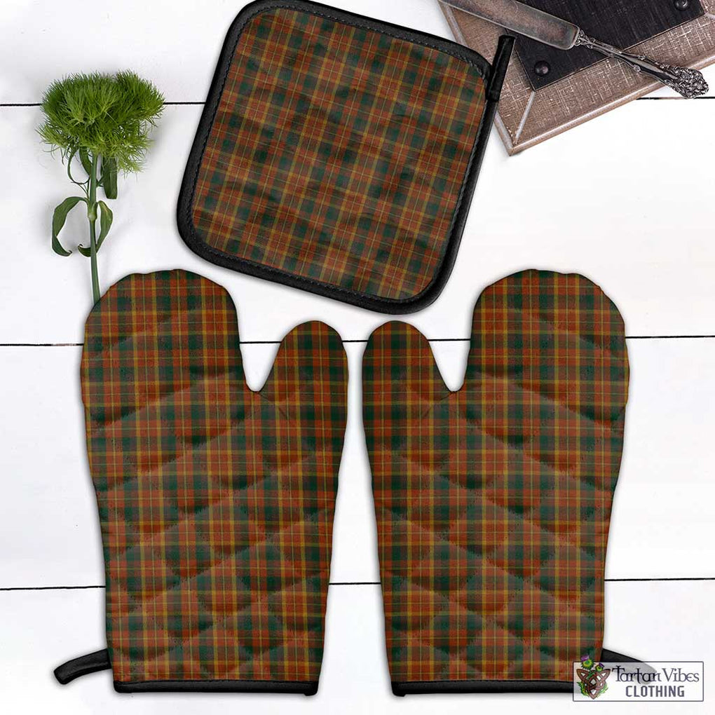 Monaghan County Ireland Tartan Combo Oven Mitt & Pot-Holder Combo 1 Oven Mitt & 1 Pot-Holder Black - Tartan Vibes Clothing