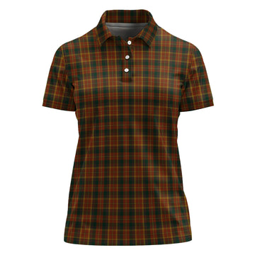 Monaghan County Ireland Tartan Polo Shirt For Women