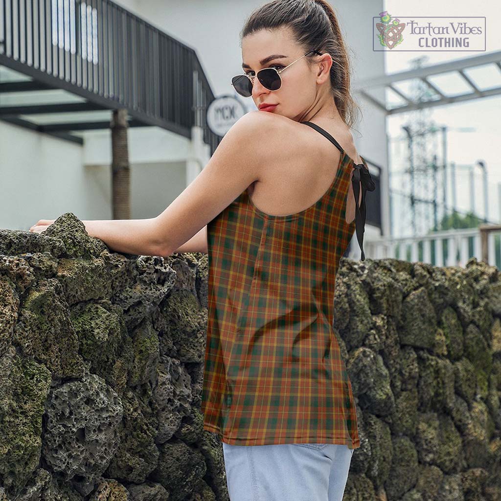 Monaghan County Ireland Tartan Loose Halter Neck Camisole - Tartan Vibes Clothing