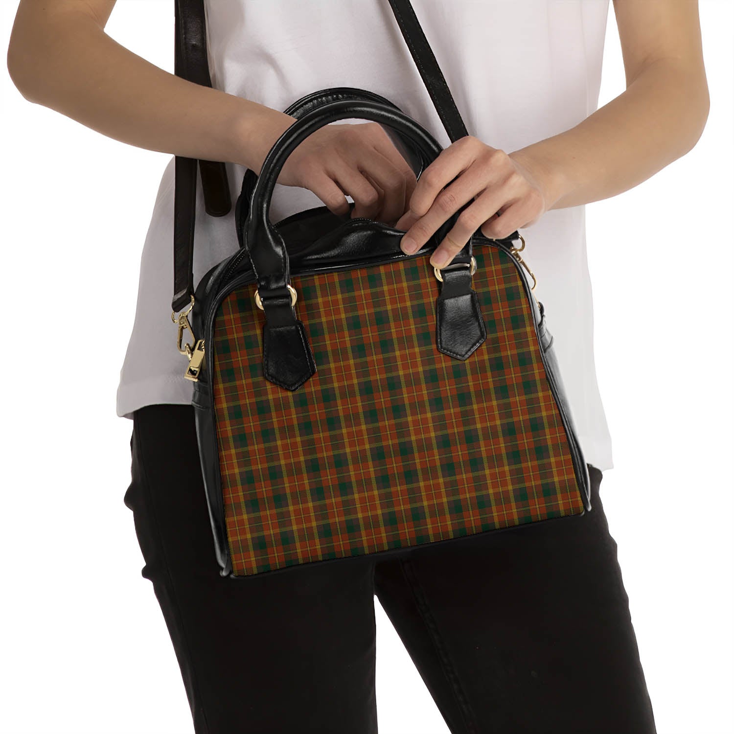 Monaghan County Ireland Tartan Shoulder Handbags - Tartanvibesclothing