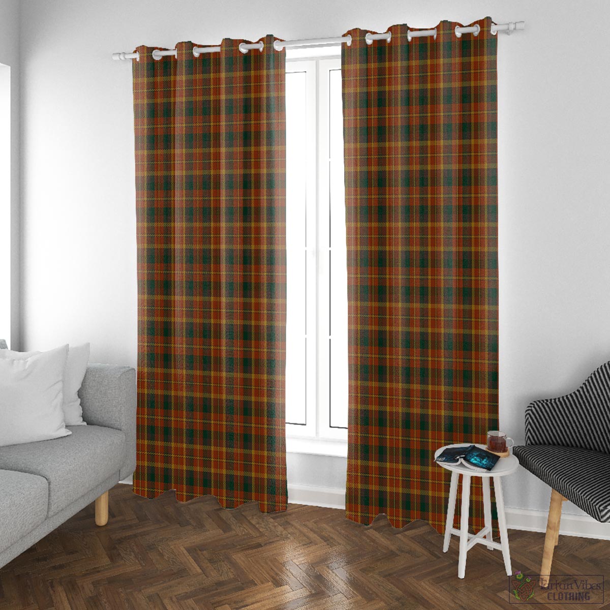 Monaghan County Ireland Tartan Window Curtain