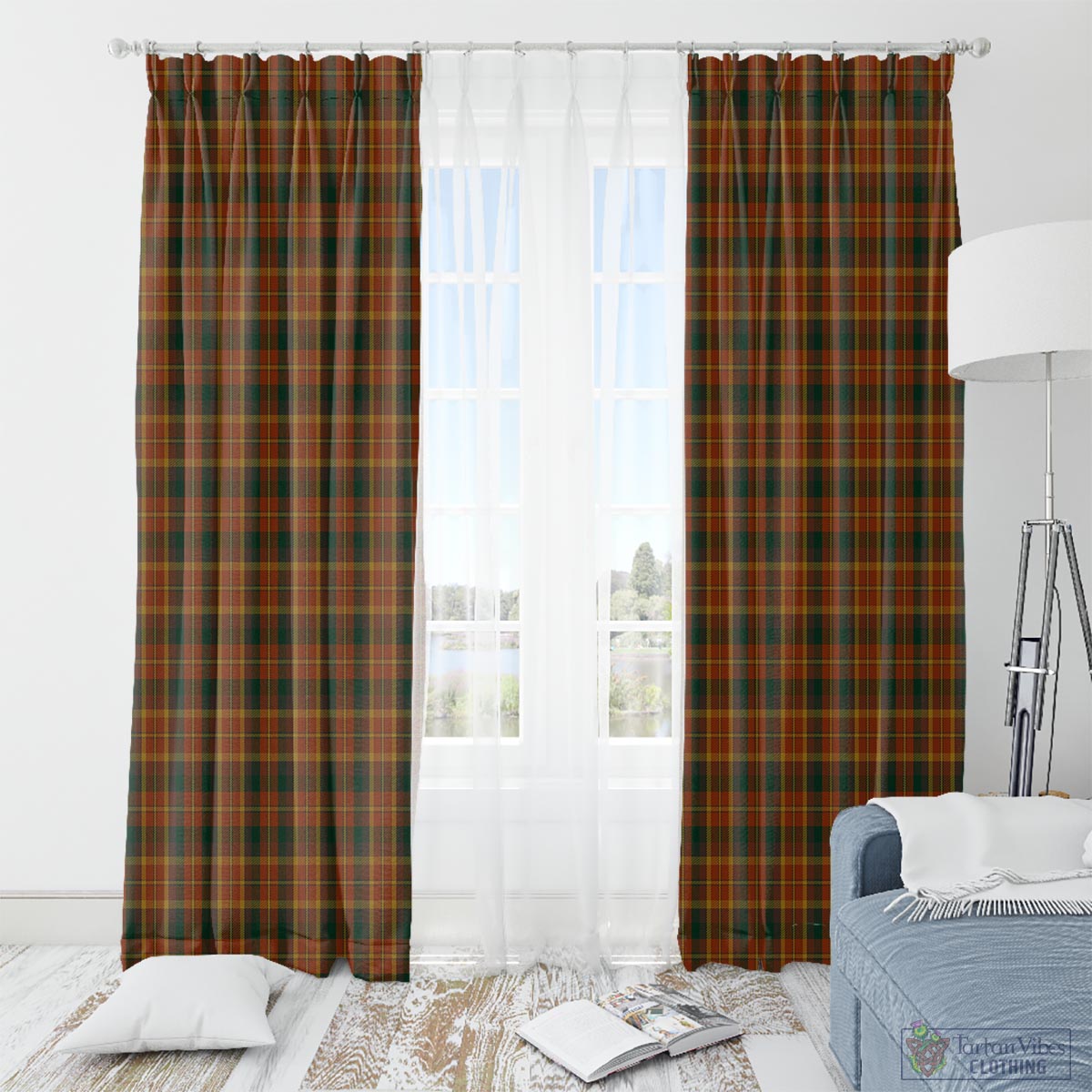 Monaghan County Ireland Tartan Window Curtain
