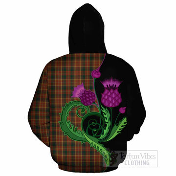 Monaghan County Ireland Tartan Cotton Hoodie Traditional Scottish Thistle