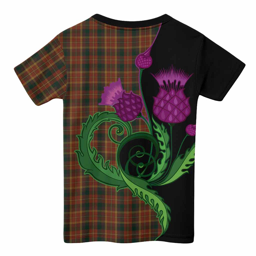 Monaghan County Ireland Tartan Kid T-shirt Traditional Scottish Thistle