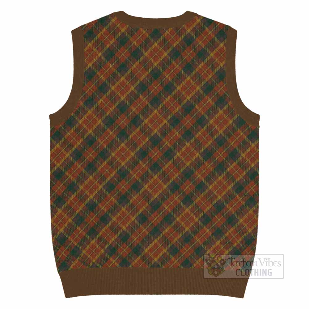 Monaghan County Ireland Tartan  Knitted V-Neck Vest Cross Style
