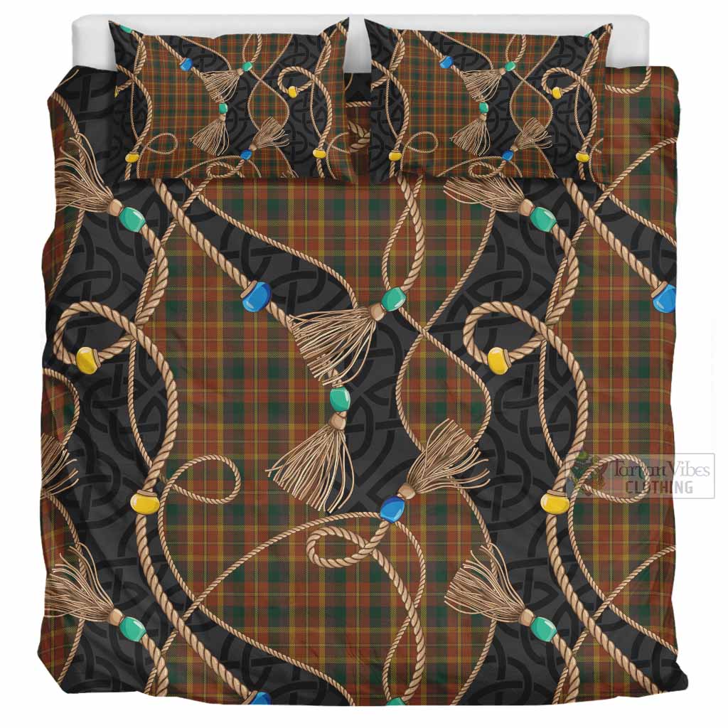 Monaghan Scottish Tartan Twisted Ropes Stylized Bedding Set UK Bedding Set UK Super King 104*94 inch - Tartan Vibes Clothing