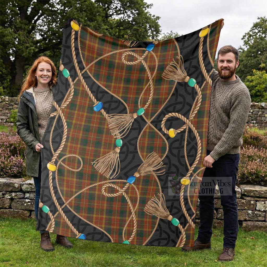 Monaghan Scottish Tartan Twisted Ropes Stylized Blanket - Tartan Vibes Clothing