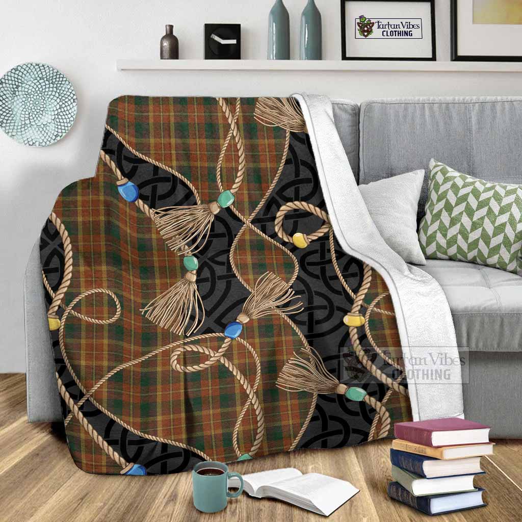 Monaghan Scottish Tartan Twisted Ropes Stylized Blanket - Tartan Vibes Clothing