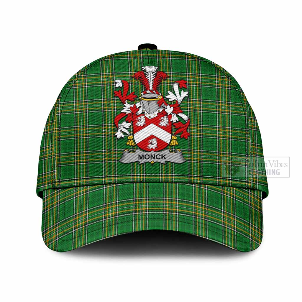 Tartan Vibes Clothing Monck Irish Clan Tartan Classic Cap with Coat of Arms