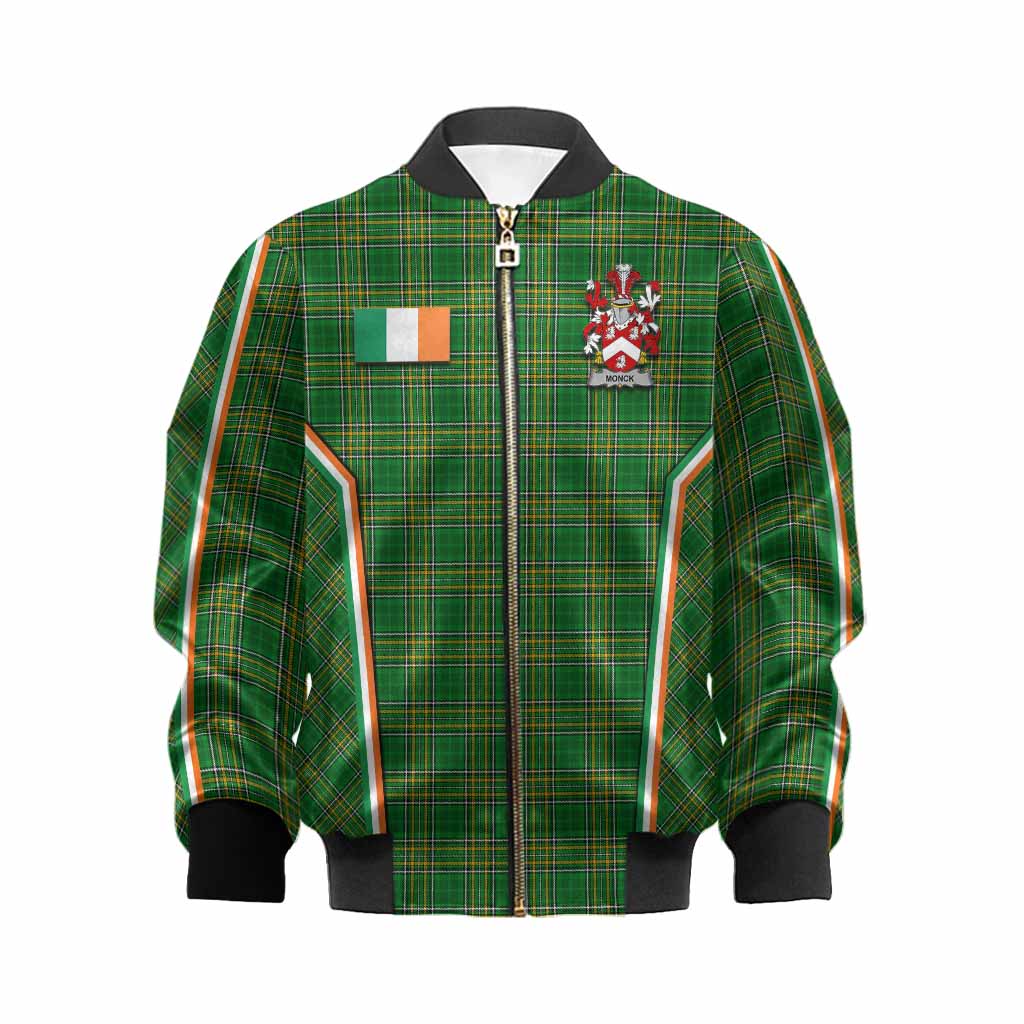 Monck Irish Clan Coat of Arm Tartan Kid Bomber Jacket Flag Style