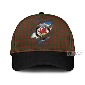 Tartan Vibes Clothing Moncreiffe Tartan Classic Cap with Family Crest In Me Style