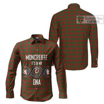 Moncreiffe Tartan Long Sleeve Button Shirt with Family Crest DNA In Me Style Men's Shirt - Tartanvibesclothing Shop