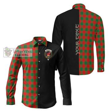 Moncreiffe Modern Tartan Long Sleeve Button Shirt with Family Crest and Half Of Me Style Men's Shirt S - Tartanvibesclothing Shop