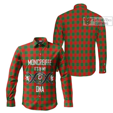Moncreiffe Modern Tartan Long Sleeve Button Shirt with Family Crest DNA In Me Style Men's Shirt - Tartanvibesclothing Shop
