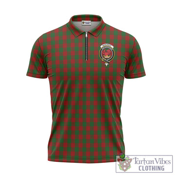 Moncrieff (Moncreiffe) Tartan Zipper Polo Shirt with Family Crest Unisex - Tartan Vibes Clothing