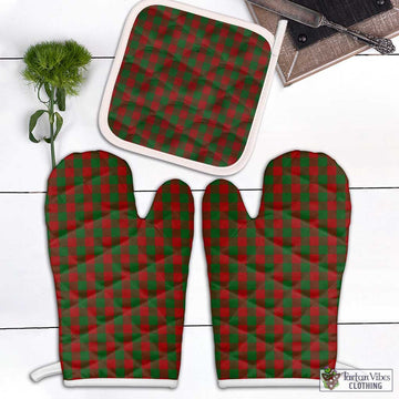 Moncrieff (Moncreiffe) Tartan Combo Oven Mitt & Pot-Holder Combo 2 Oven Mitt & 1 Pot-Holder Black - Tartan Vibes Clothing