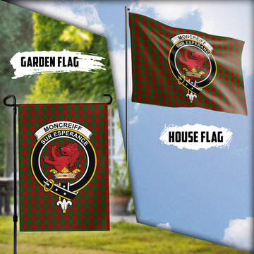 Moncrieff Tartan Flag with Family Crest