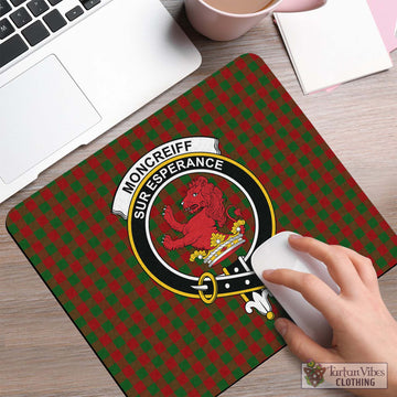 Moncrieff Tartan Mouse Pad with Family Crest