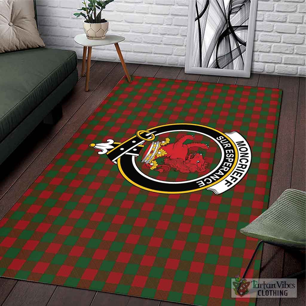Moncrieff (Moncreiffe) Tartan Area Rug with Family Crest L 59*86 inch (150x220 cm) - Tartan Vibes Clothing