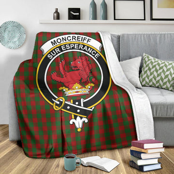 Moncrieff (Moncreiffe) Tartan Blanket with Family Crest