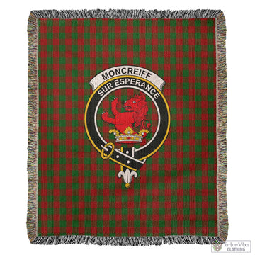 Moncrieff Tartan Woven Blanket with Family Crest