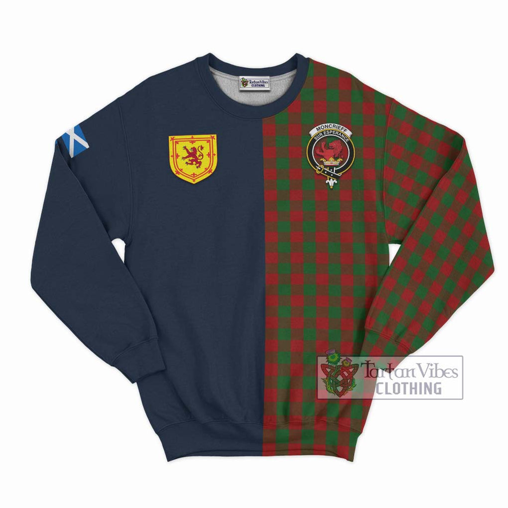 Moncrieff (Moncreiffe) Tartan Sweatshirt Alba with Scottish Lion Royal Arm Half Style Unisex - Tartan Vibes Clothing