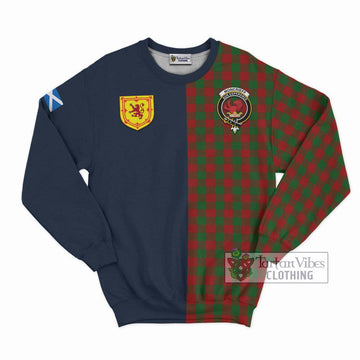 Moncrieff (Moncreiffe) Tartan Sweatshirt Alba with Scottish Lion Royal Arm Half Style Unisex - Tartan Vibes Clothing