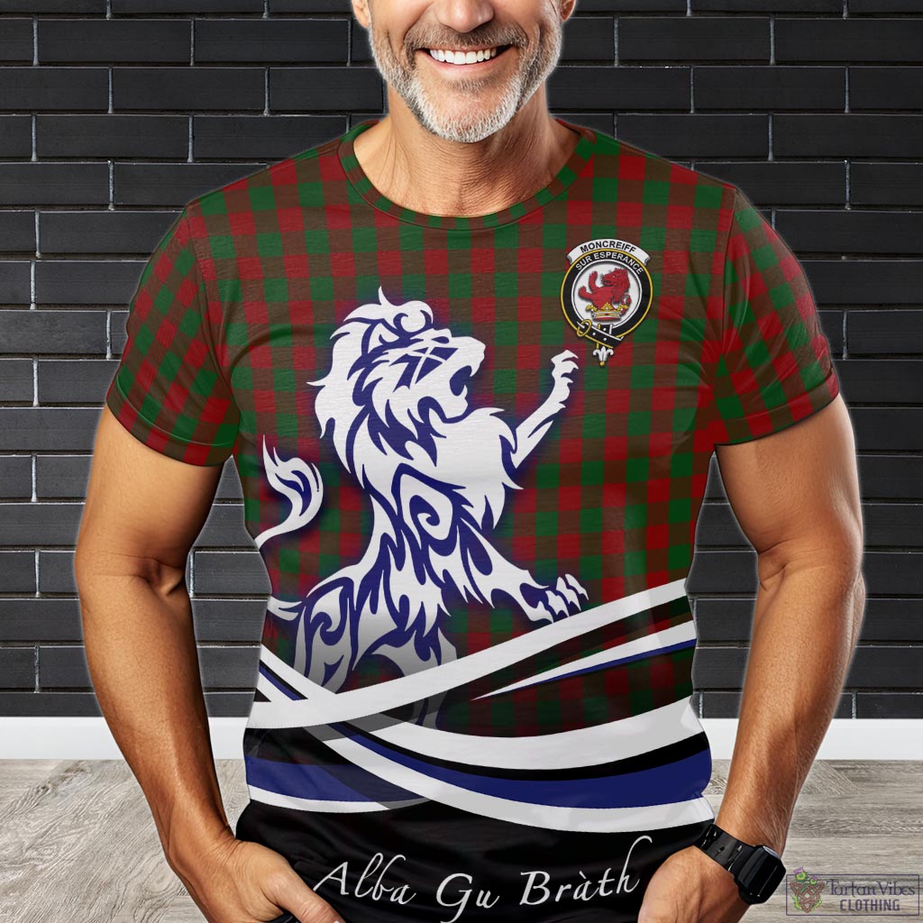 Moncrieff (Moncreiffe) Tartan T-Shirt with Alba Gu Brath Regal Lion Emblem Kid's Shirt - Tartan Vibes Clothing