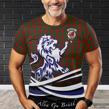 Moncrieff (Moncreiffe) Tartan T-Shirt with Alba Gu Brath Regal Lion Emblem