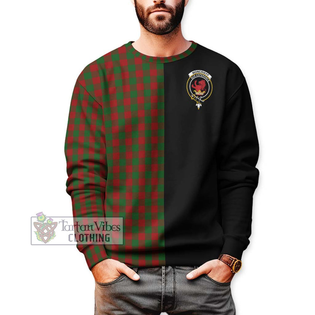 Moncrieff (Moncreiffe) Tartan Sweatshirt with Family Crest and Half Of Me Style Unisex - Tartan Vibes Clothing