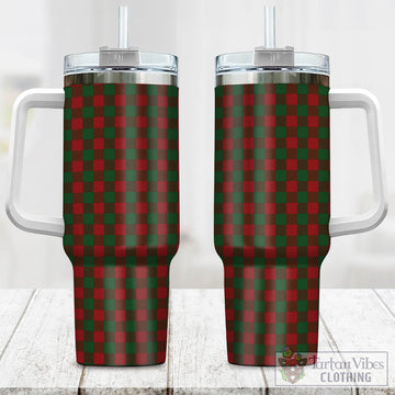 Moncrieff (Moncreiffe) Tartan Tumbler with Handle One Size 40 OZ - Tartan Vibes Clothing
