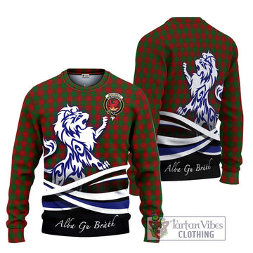 Moncrieff (Moncreiffe) Tartan Ugly Sweater with Alba Gu Brath Regal Lion Emblem Unisex - Tartan Vibes Clothing