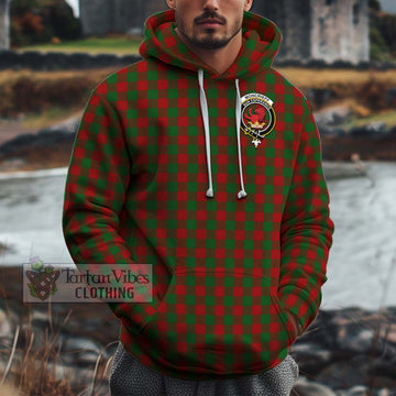 Moncrieff (Moncreiffe) Tartan Cotton Hoodie with Family Crest Zip Hoodie - Tartan Vibes Clothing