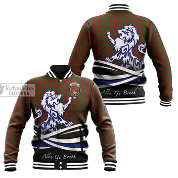 Moncrieff (Moncreiffe) Tartan Baseball Jacket with Alba Gu Brath Regal Lion Emblem Unisex - Tartan Vibes Clothing