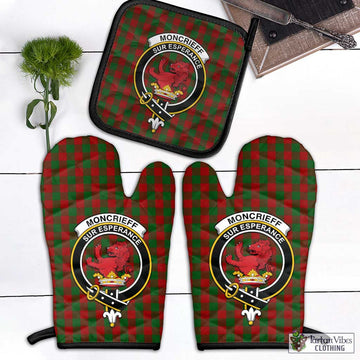Moncrieff (Moncreiffe) Tartan Combo Oven Mitt & Pot-Holder with Family Crest - Tartan Vibes Clothing