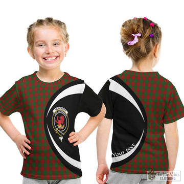 Moncrieff (Moncreiffe) Tartan Kid T-Shirt with Family Crest Circle Style - Tartan Vibes Clothing