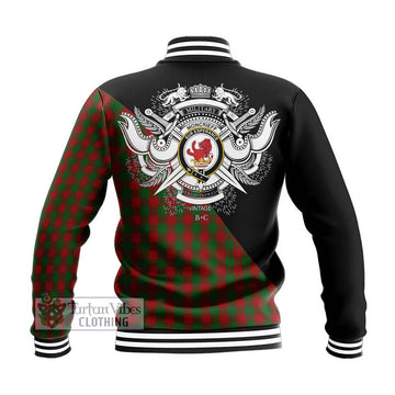 Moncrieff (Moncreiffe) Tartan Baseball Jacket with Family Crest and Military Logo Style - Tartan Vibes Clothing
