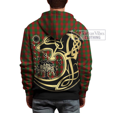 Moncrieff (Moncreiffe) Tartan Hoodie with Family Crest Celtic Wolf Style - Tartan Vibes Clothing