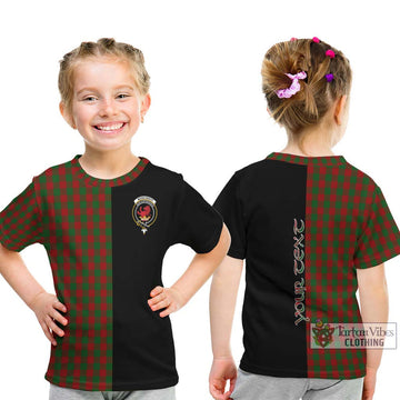 Moncrieff (Moncreiffe) Tartan Kid T-Shirt with Family Crest and Half Of Me Style - Tartan Vibes Clothing